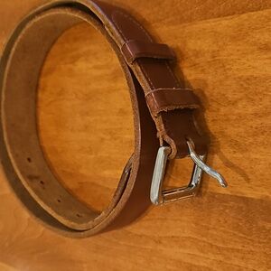 Polo Ralph Lauren Italian Saddle Leather Belt, 34.  Some Wear As Shown In Photos